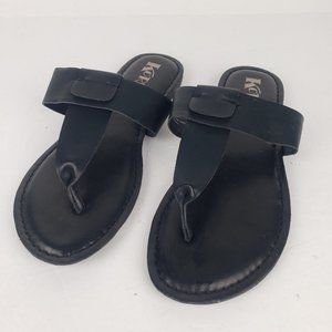 Korks Women's Black Flip Flop Sandals Black Size US 6